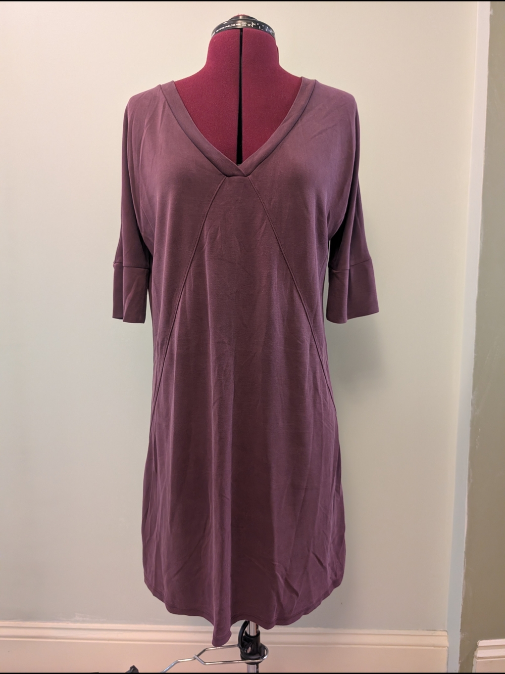 Women's V-Neck Plum Tunic Top/ Dress